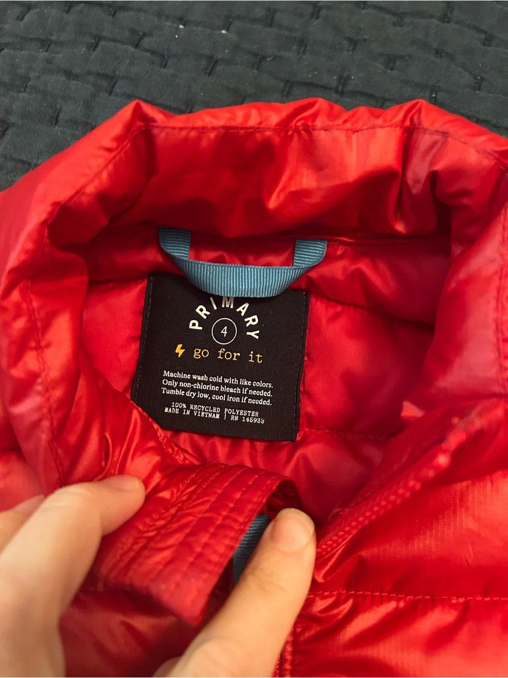 Primary 4T toddler red vest